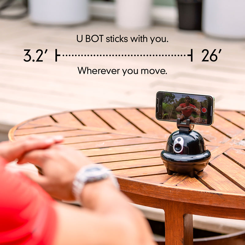 U BOT Black - Camera bot with smart facial recognition