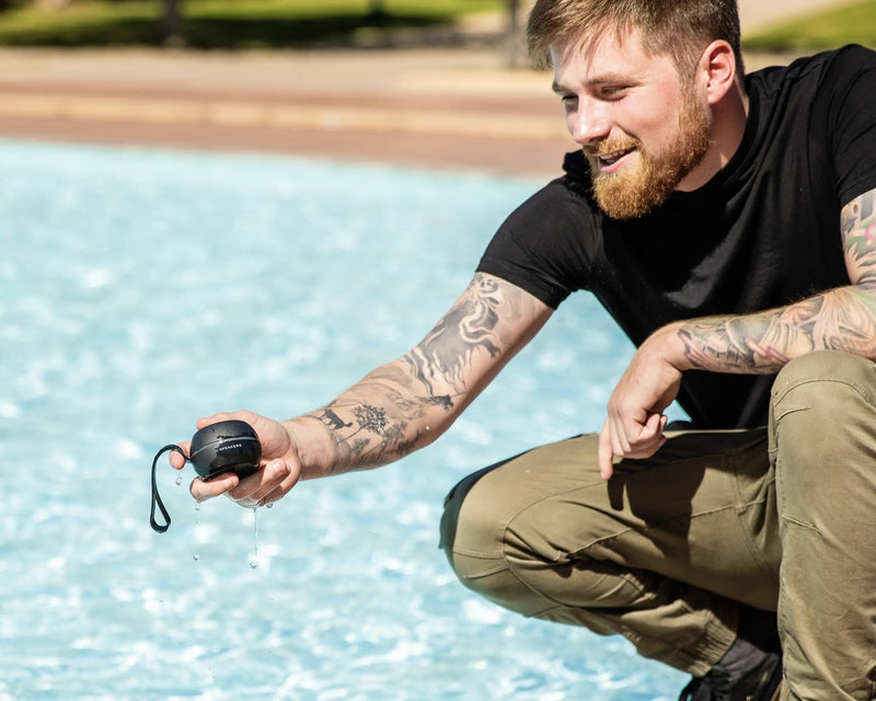 U Hydro Black Speaker - High pressure water resistant shower & outdoor wireless speaker