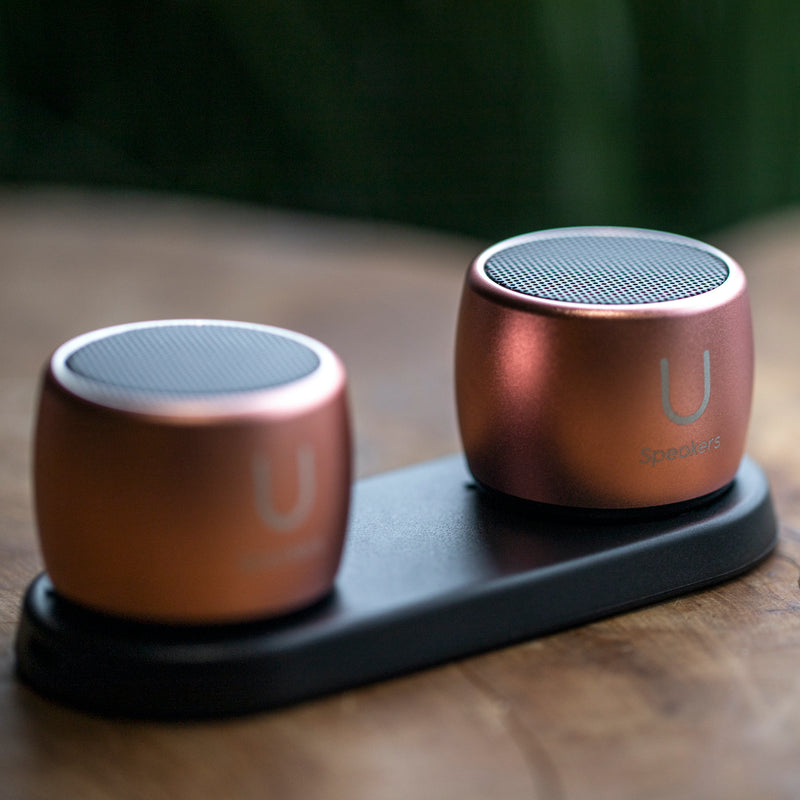 U Pro Speakers Rose Gold- with Charging Tray - U Speakers