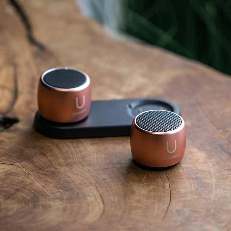 U Pro Speakers Rose Gold- with Charging Tray - U Speakers