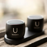 U Pro Speakers Black- with Charging Tray - U Speakers