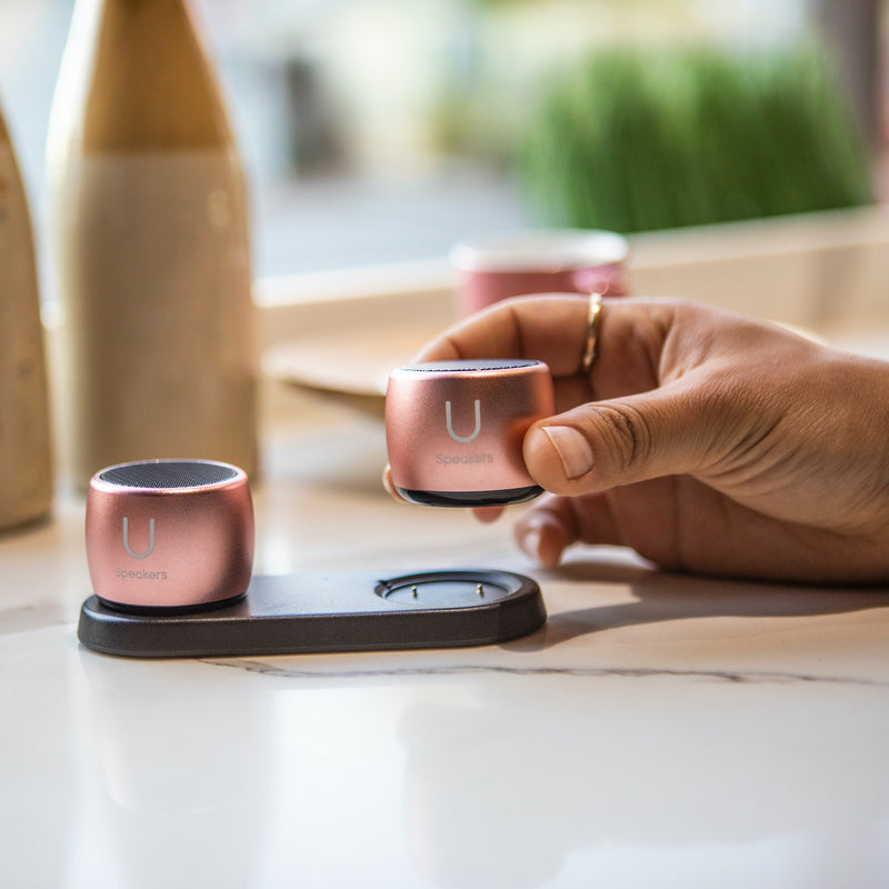 U Pro Speakers Rose Gold- with Charging Tray - U Speakers